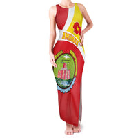 Personalized Ethiopia Amhara Region Family Matching Tank Maxi Dress and Hawaiian Shirt Coat Of Arms With Map