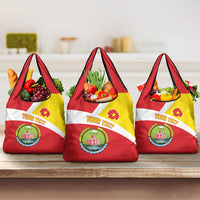 Personalized Ethiopia Amhara Region Grocery Bag Coat Of Arms With Map