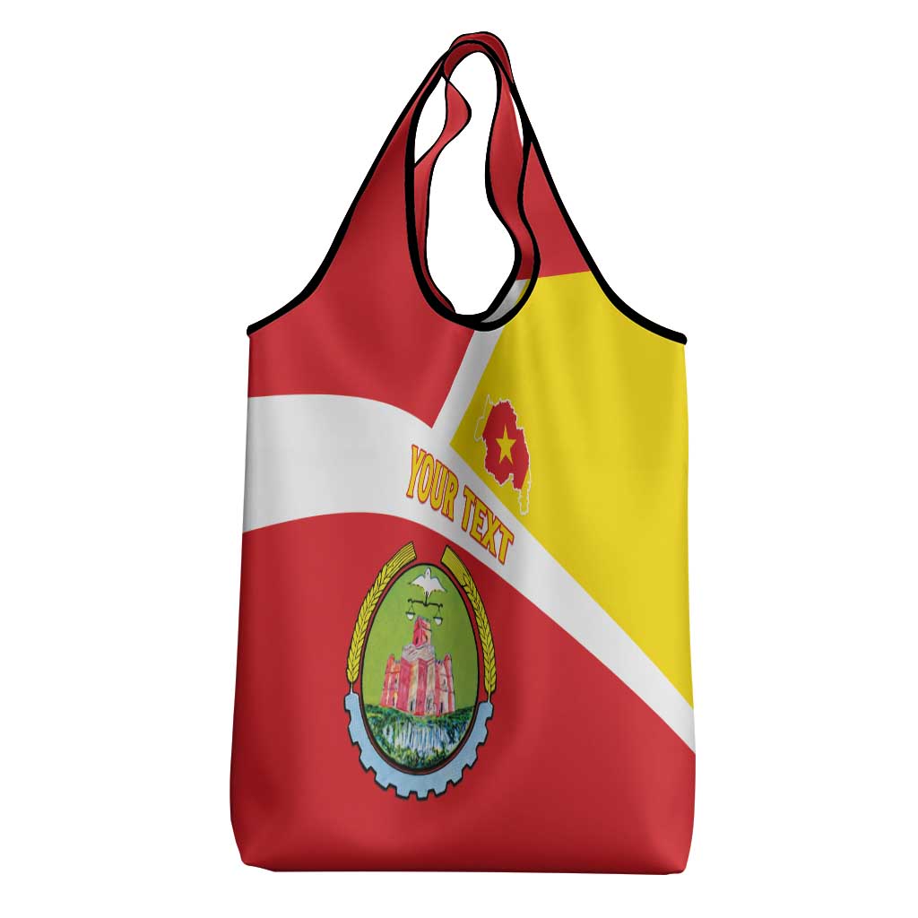 Personalized Ethiopia Amhara Region Grocery Bag Coat Of Arms With Map