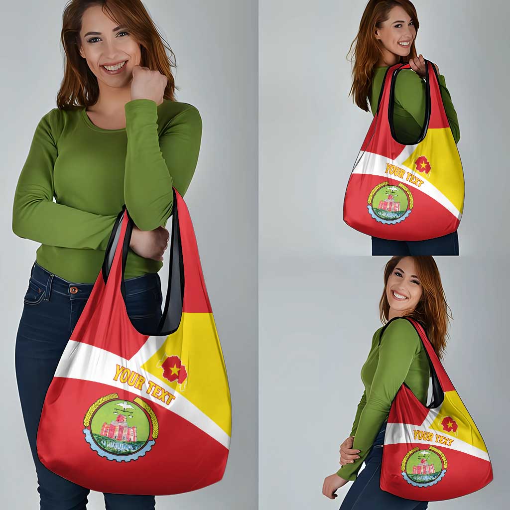 Personalized Ethiopia Amhara Region Grocery Bag Coat Of Arms With Map