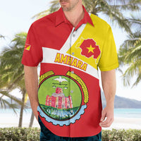 Personalized Ethiopia Amhara Region Hawaiian Shirt Coat Of Arms With Map
