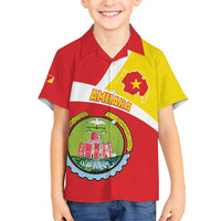 Personalized Ethiopia Amhara Region Kid Hawaiian Shirt Coat Of Arms With Map