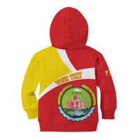 Personalized Ethiopia Amhara Region Kid Hoodie Coat Of Arms With Map