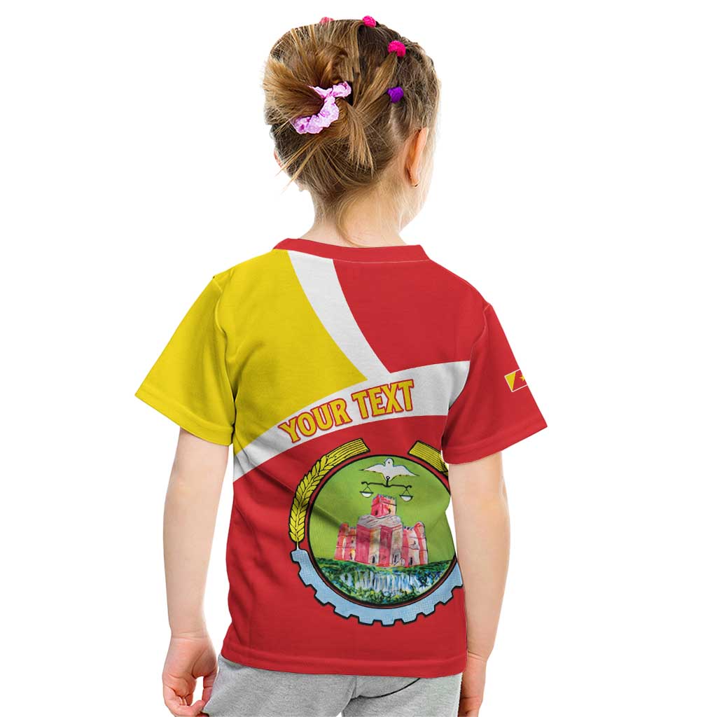 Personalized Ethiopia Amhara Region Kid T Shirt Coat Of Arms With Map
