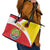 Personalized Ethiopia Amhara Region Leather Tote Bag Coat Of Arms With Map
