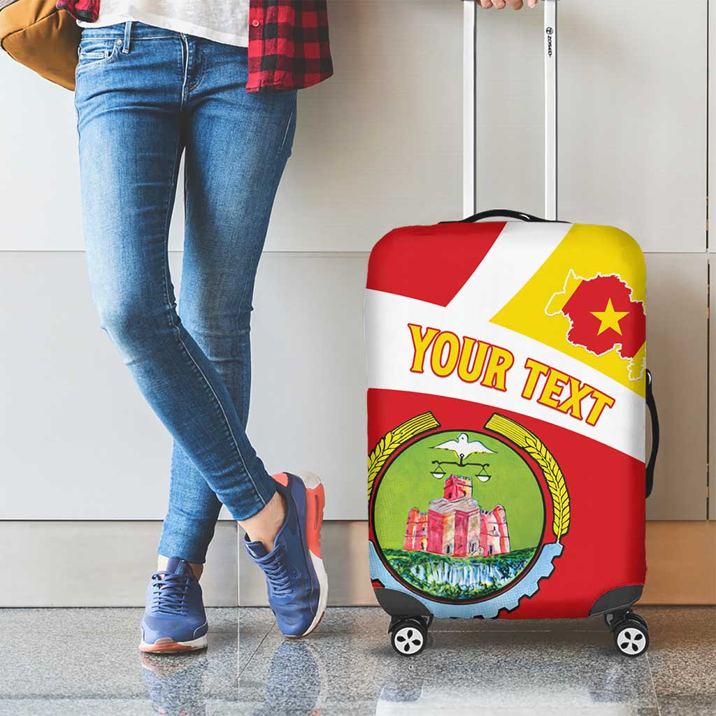 Personalized Ethiopia Amhara Region Luggage Cover Coat Of Arms With Map