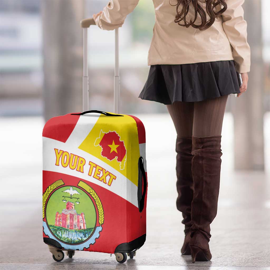 Personalized Ethiopia Amhara Region Luggage Cover Coat Of Arms With Map