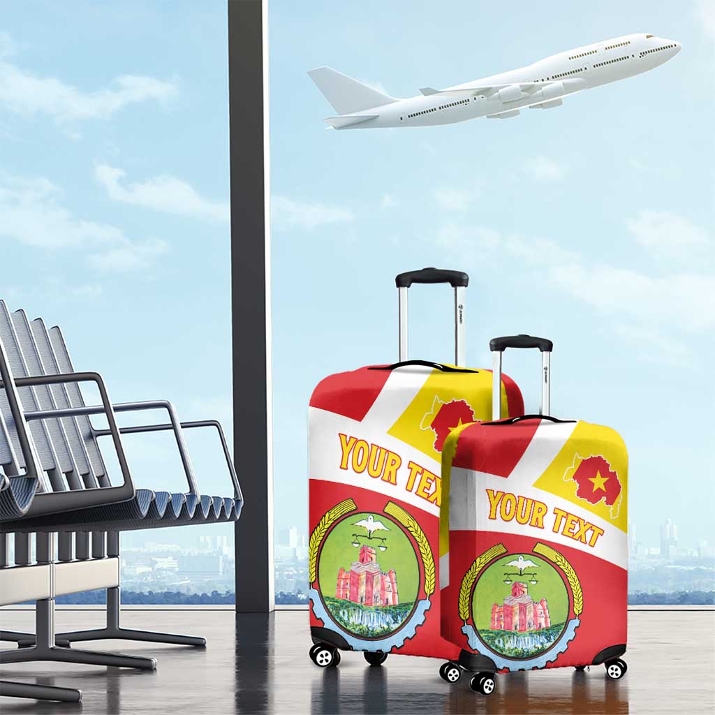 Personalized Ethiopia Amhara Region Luggage Cover Coat Of Arms With Map