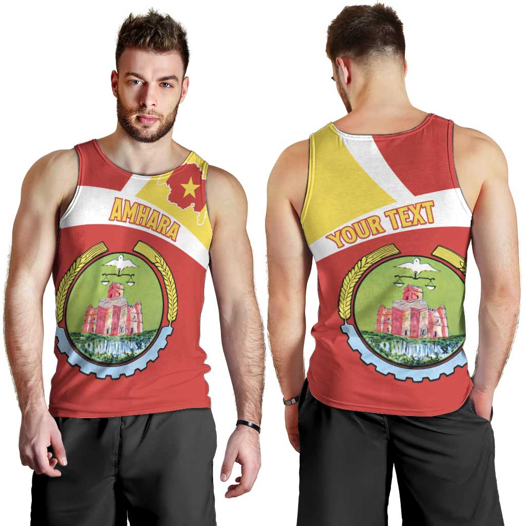 Personalized Ethiopia Amhara Region Men Tank Top Coat Of Arms With Map