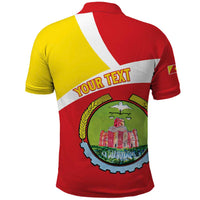 Personalized Ethiopia Amhara Region Polo Shirt Coat Of Arms With Map