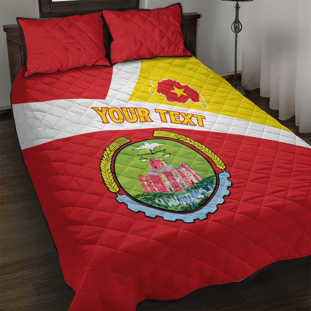 Personalized Ethiopia Amhara Region Quilt Bed Set Coat Of Arms With Map