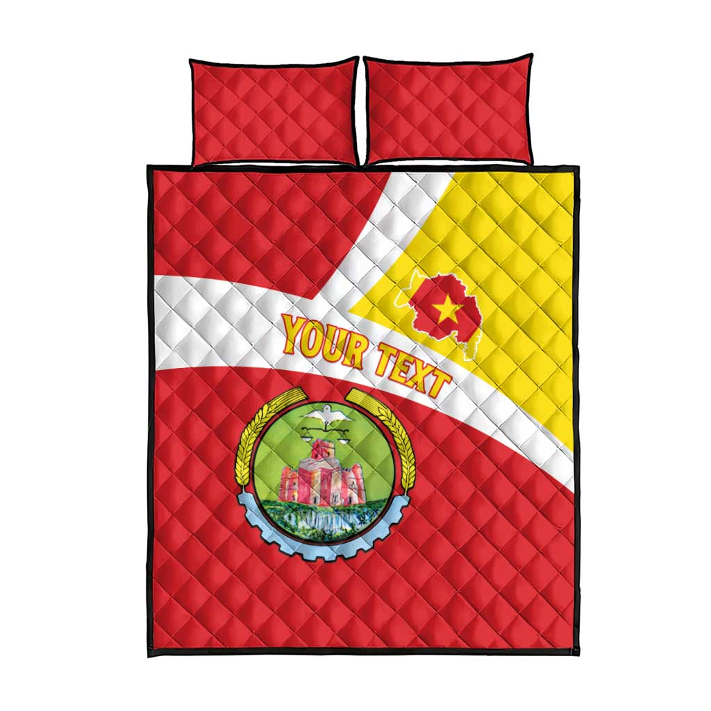 Personalized Ethiopia Amhara Region Quilt Bed Set Coat Of Arms With Map