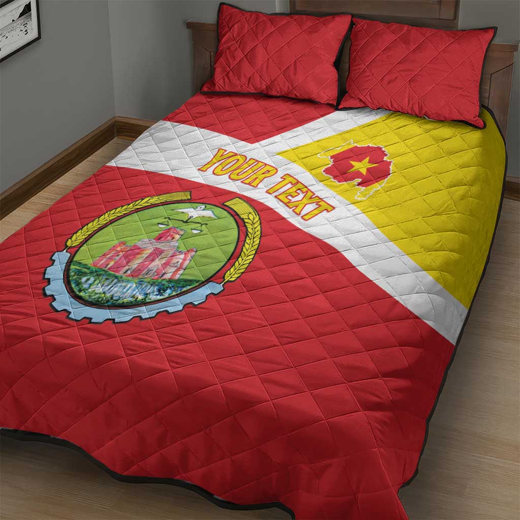 Personalized Ethiopia Amhara Region Quilt Bed Set Coat Of Arms With Map