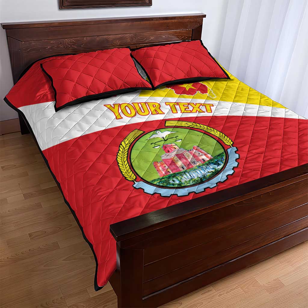 Personalized Ethiopia Amhara Region Quilt Bed Set Coat Of Arms With Map
