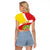 Personalized Ethiopia Amhara Region Raglan Cropped T Shirt Coat Of Arms With Map