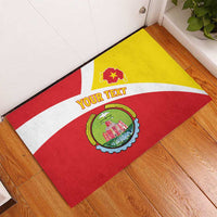 Personalized Ethiopia Amhara Region Rubber Doormat Coat Of Arms With Map