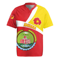 Personalized Ethiopia Amhara Region Rugby Jersey Coat Of Arms With Map