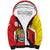 Personalized Ethiopia Amhara Region Sherpa Hoodie Coat Of Arms With Map