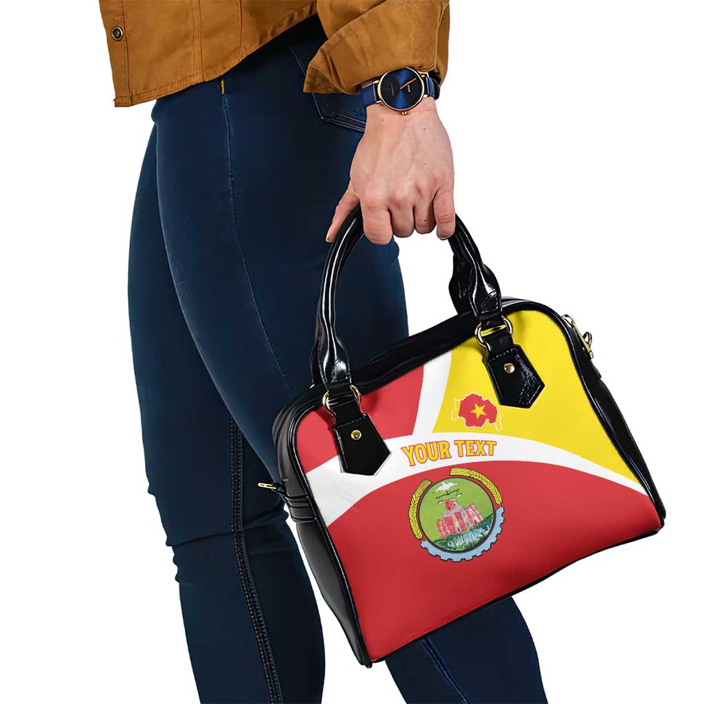 Personalized Ethiopia Amhara Region Shoulder Handbag Coat Of Arms With Map