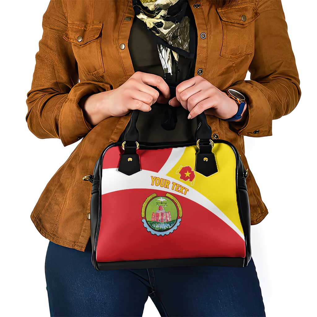 Personalized Ethiopia Amhara Region Shoulder Handbag Coat Of Arms With Map