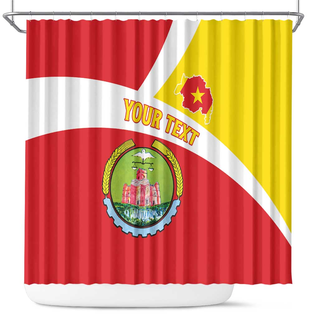 Personalized Ethiopia Amhara Region Shower Curtain Coat Of Arms With Map