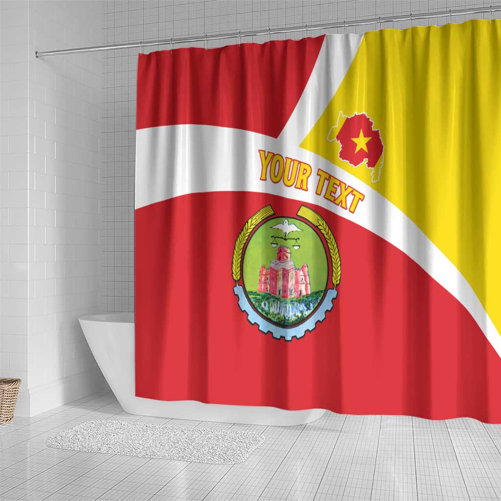Personalized Ethiopia Amhara Region Shower Curtain Coat Of Arms With Map