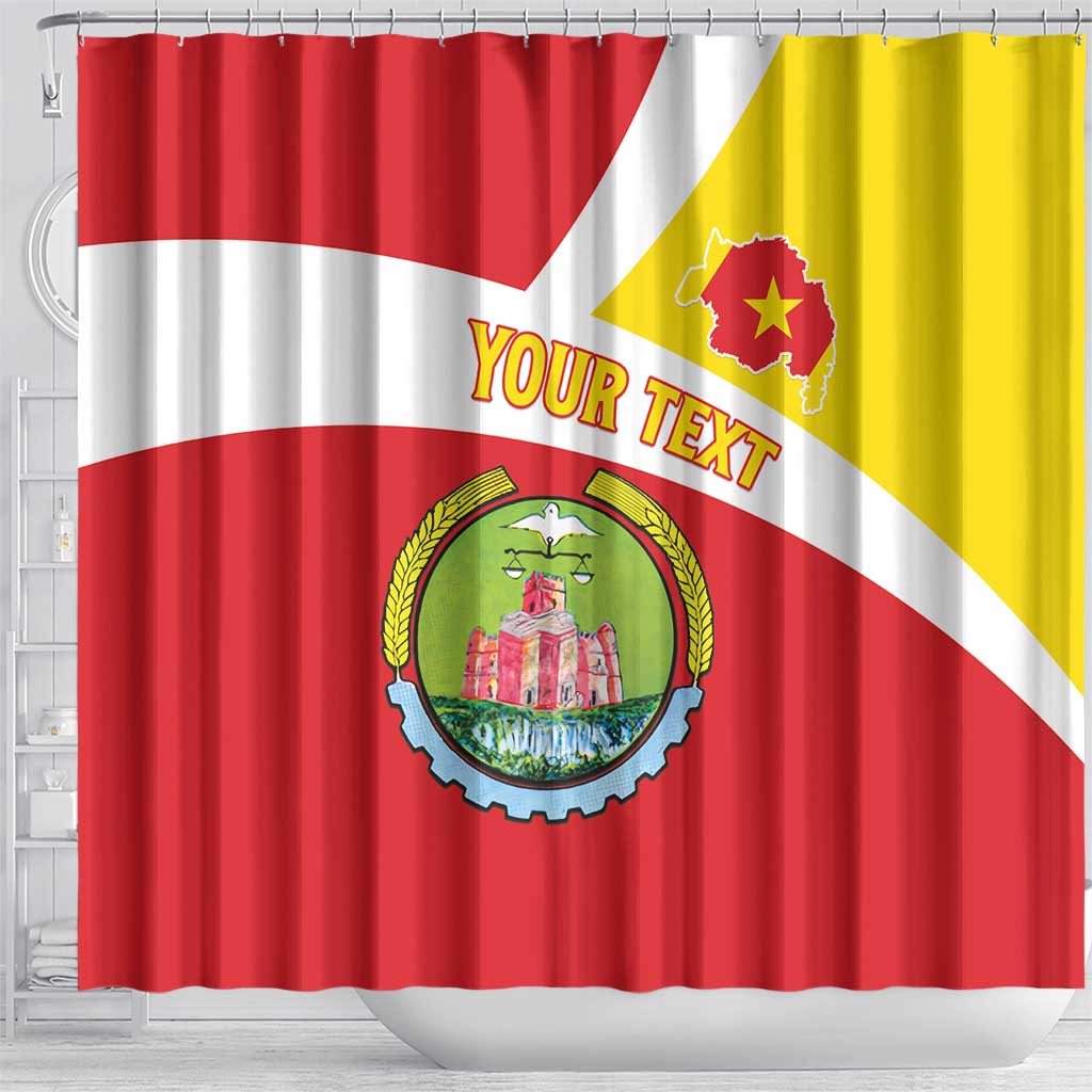 Personalized Ethiopia Amhara Region Shower Curtain Coat Of Arms With Map