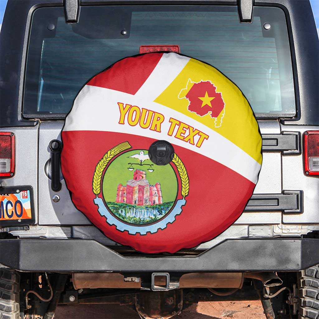 Personalized Ethiopia Amhara Region Spare Tire Cover Coat Of Arms With Map