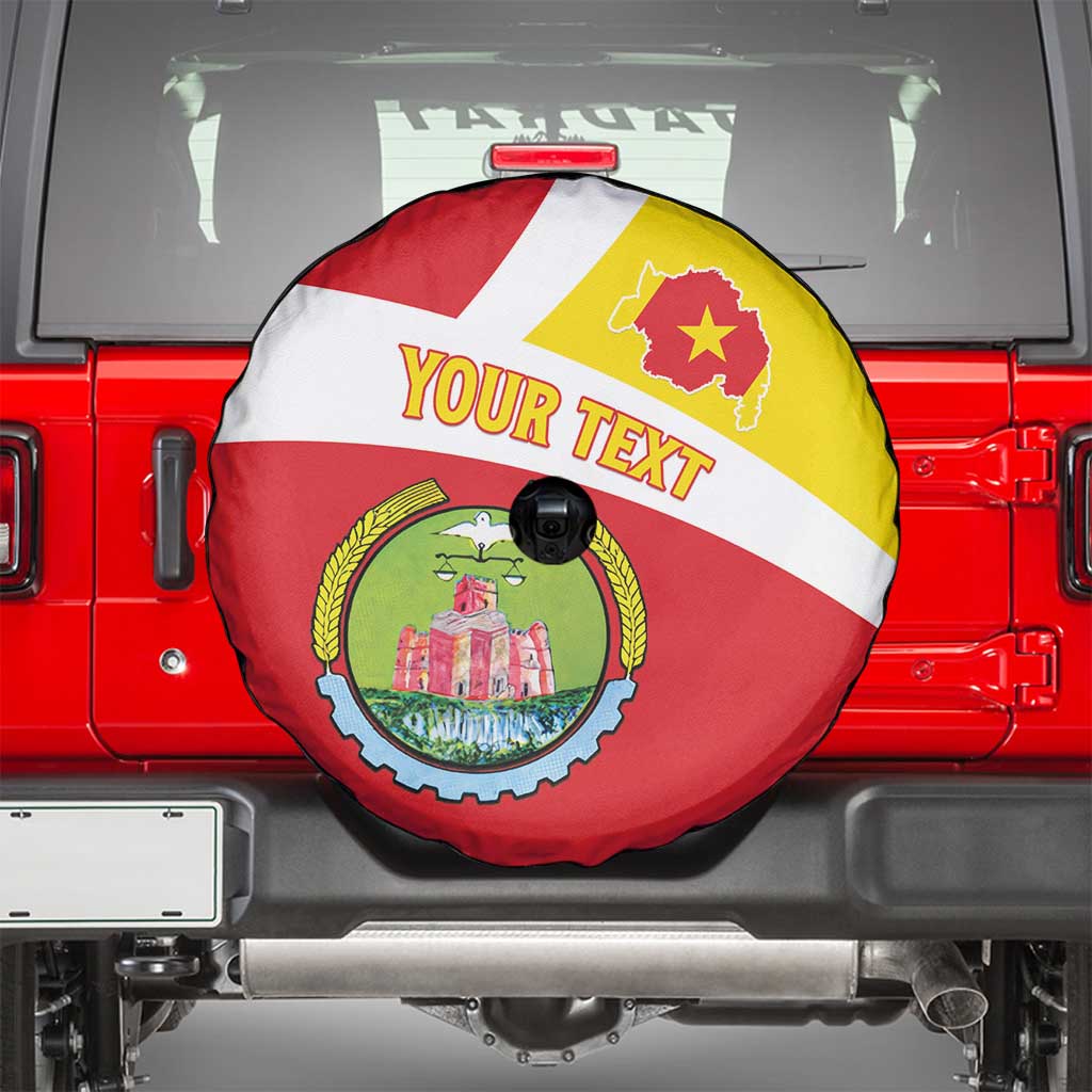 Personalized Ethiopia Amhara Region Spare Tire Cover Coat Of Arms With Map