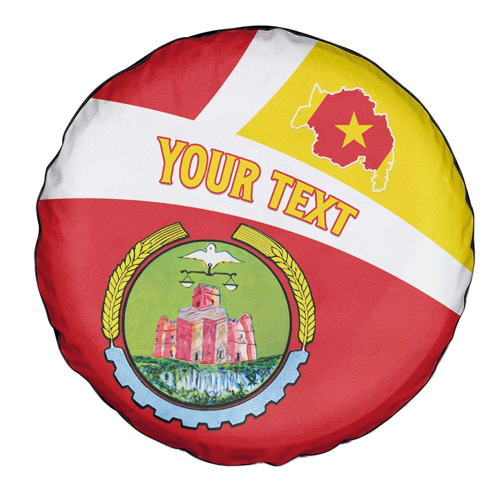 Personalized Ethiopia Amhara Region Spare Tire Cover Coat Of Arms With Map