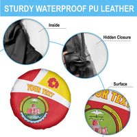 Personalized Ethiopia Amhara Region Spare Tire Cover Coat Of Arms With Map