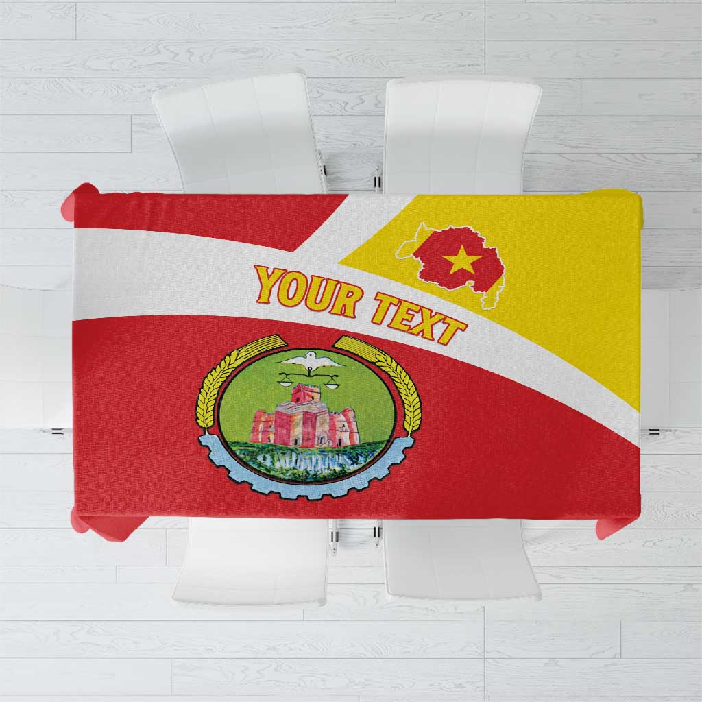Personalized Ethiopia Amhara Region Tablecloth Coat Of Arms With Map
