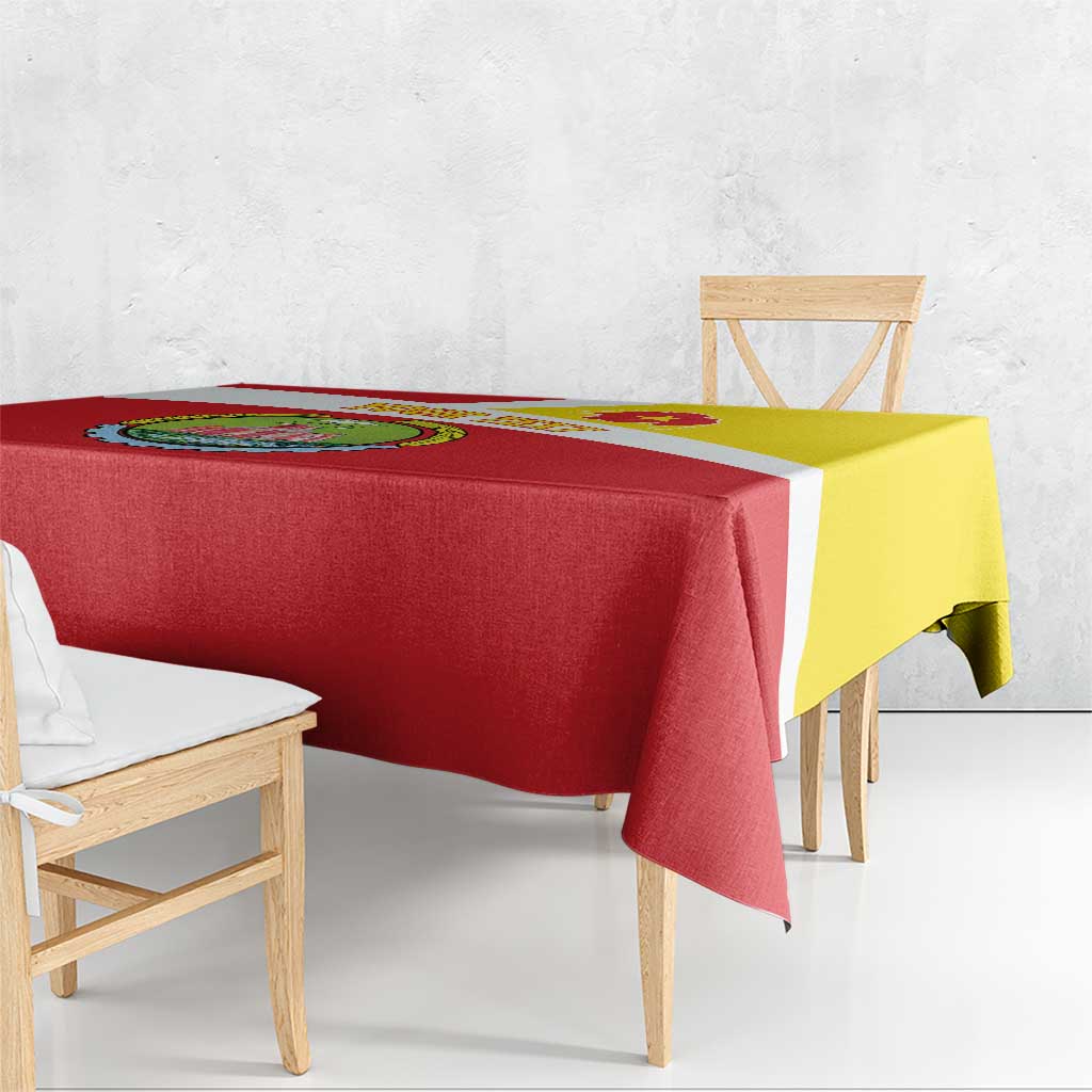 Personalized Ethiopia Amhara Region Tablecloth Coat Of Arms With Map