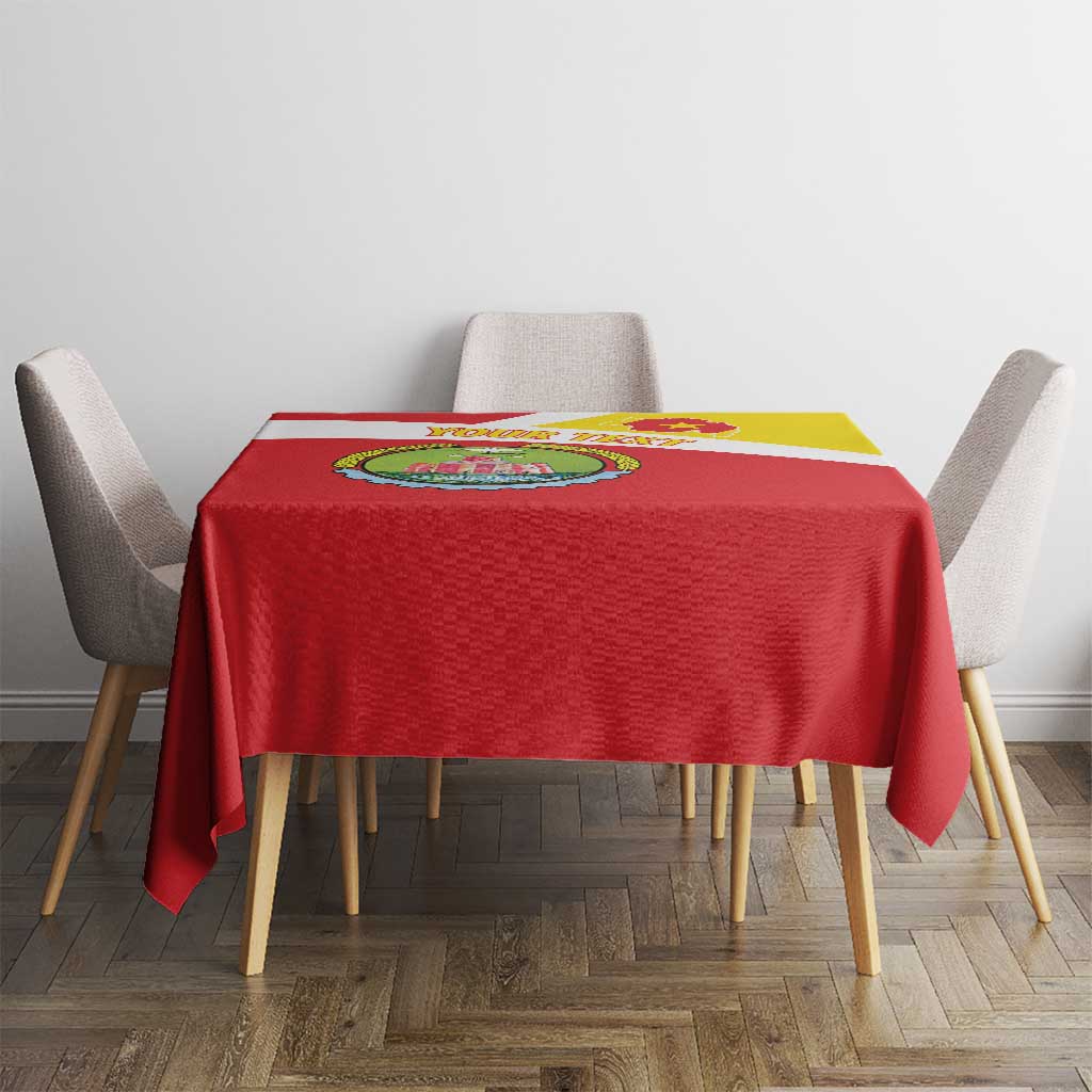 Personalized Ethiopia Amhara Region Tablecloth Coat Of Arms With Map