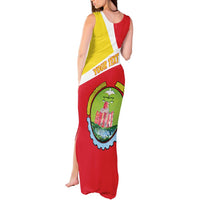 Personalized Ethiopia Amhara Region Tank Maxi Dress Coat Of Arms With Map