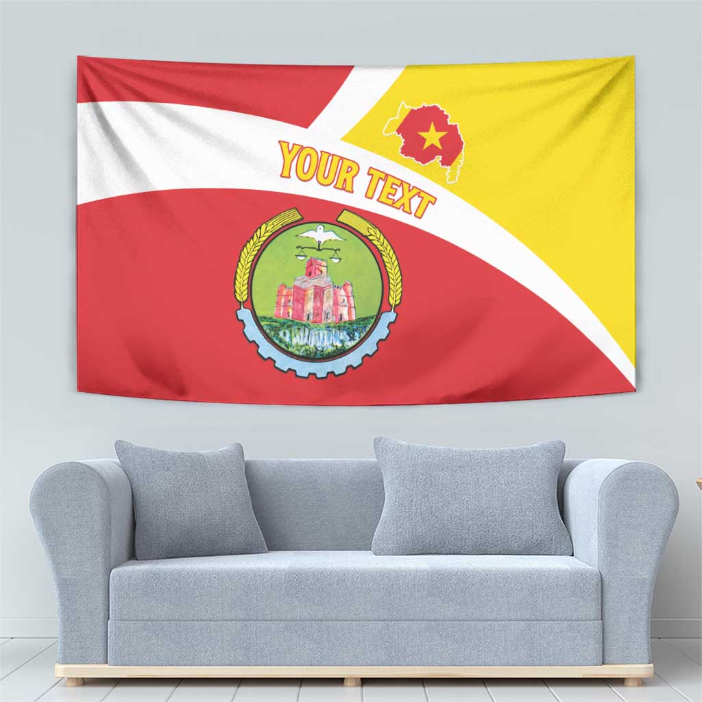 Personalized Ethiopia Amhara Region Tapestry Coat Of Arms With Map