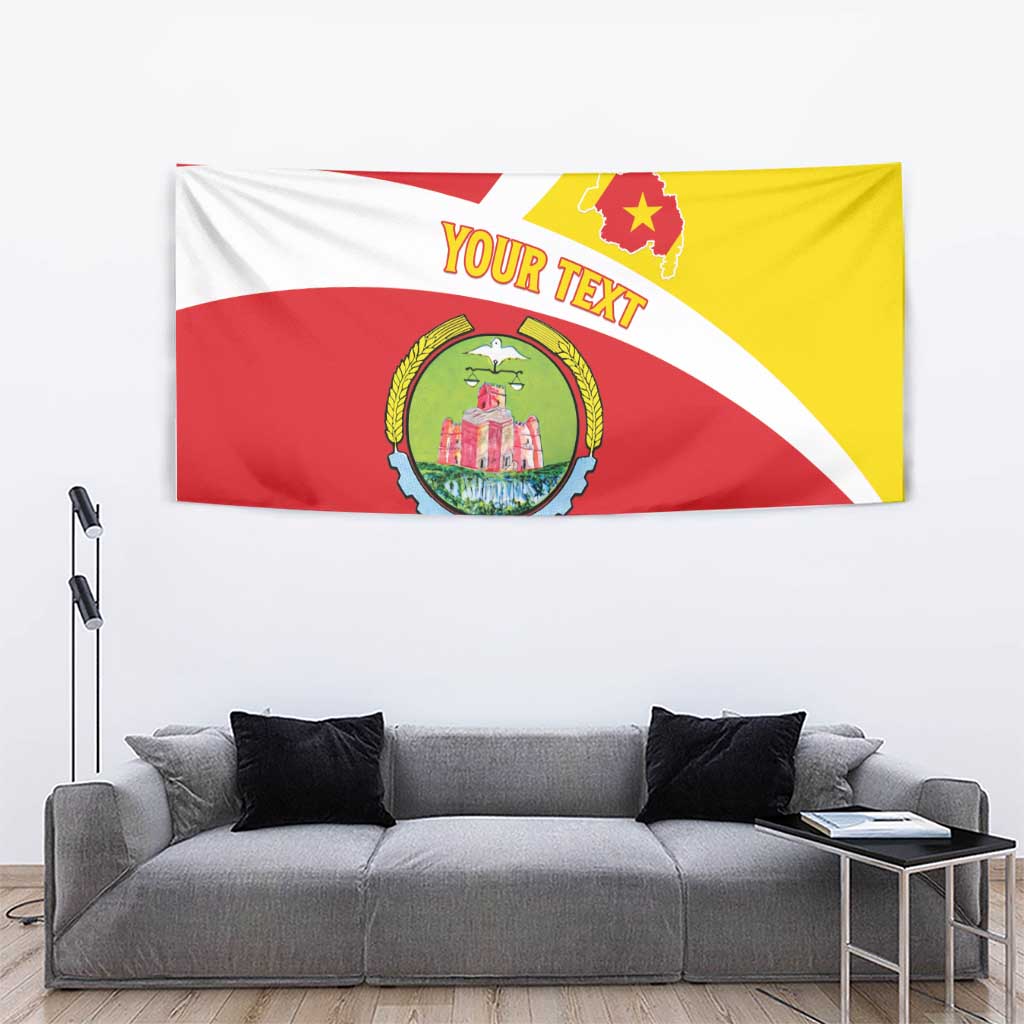Personalized Ethiopia Amhara Region Tapestry Coat Of Arms With Map