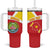 Personalized Ethiopia Amhara Region Tumbler With Handle Coat Of Arms With Map