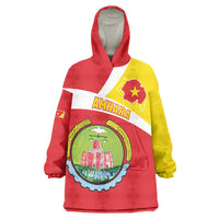 Personalized Ethiopia Amhara Region Wearable Blanket Hoodie Coat Of Arms With Map