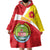Personalized Ethiopia Amhara Region Wearable Blanket Hoodie Coat Of Arms With Map