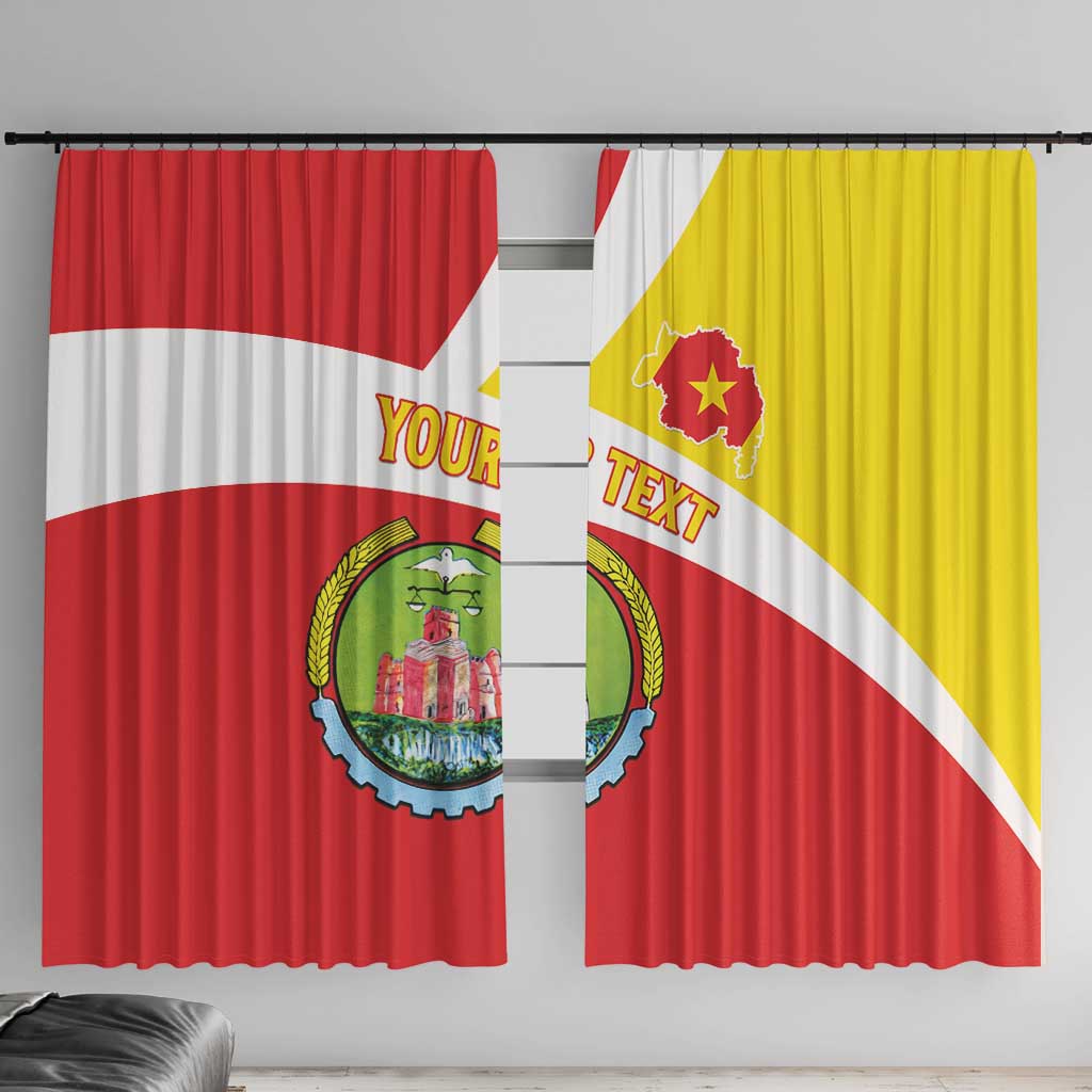 Personalized Ethiopia Amhara Region Window Curtain Coat Of Arms With Map