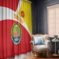 Personalized Ethiopia Amhara Region Window Curtain Coat Of Arms With Map