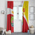 Personalized Ethiopia Amhara Region Window Curtain Coat Of Arms With Map