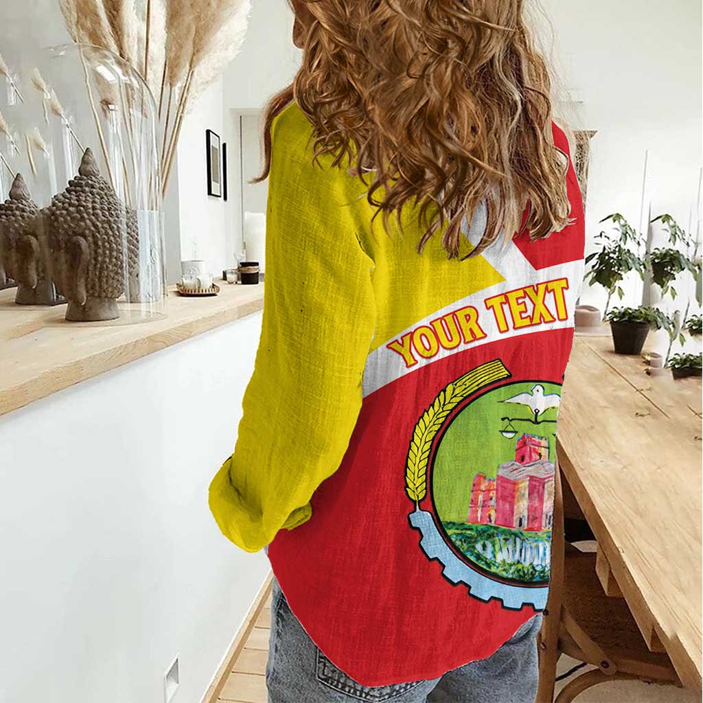Personalized Ethiopia Amhara Region Women Casual Shirt Coat Of Arms With Map