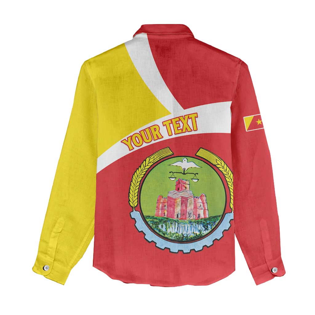 Personalized Ethiopia Amhara Region Women Casual Shirt Coat Of Arms With Map