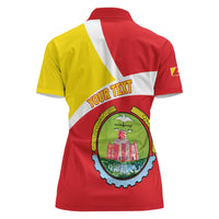 Personalized Ethiopia Amhara Region Women Polo Shirt Coat Of Arms With Map