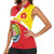Personalized Ethiopia Amhara Region Women Sleeveless Polo Shirt Coat Of Arms With Map