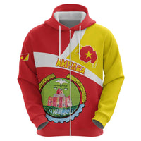 Personalized Ethiopia Amhara Region Zip Hoodie Coat Of Arms With Map