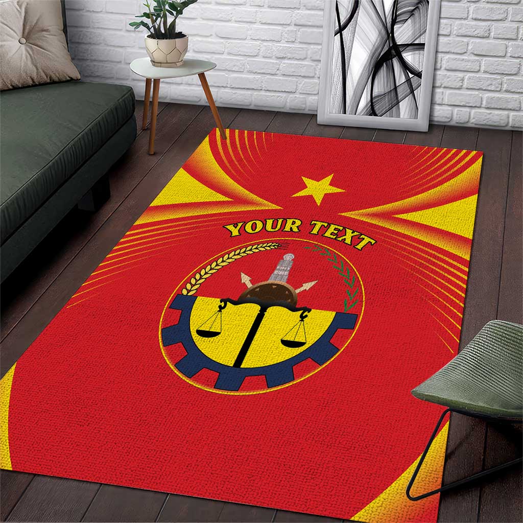 Personalized Ethiopia Tigray Region Area Rug Coat Of Arms With Map