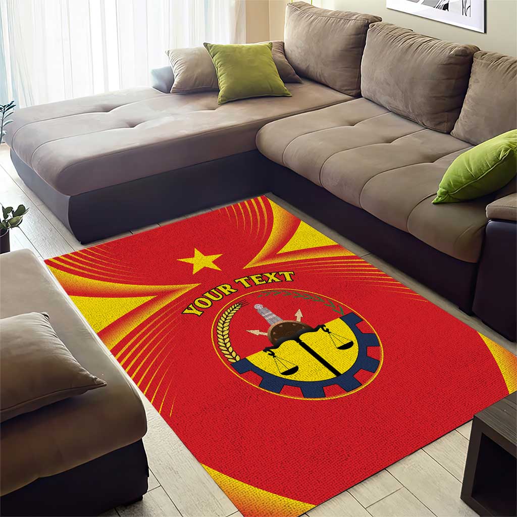 Personalized Ethiopia Tigray Region Area Rug Coat Of Arms With Map